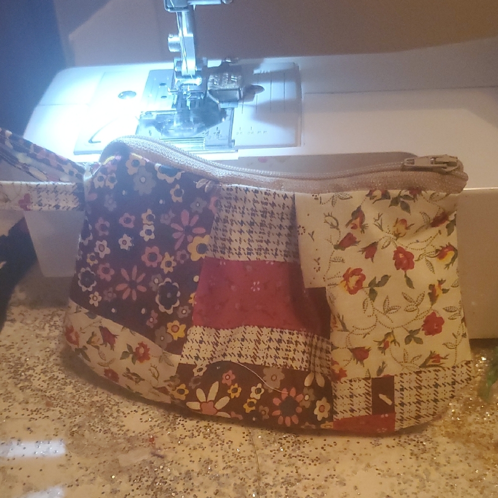 Patchwork Floral Cosmetic Bag